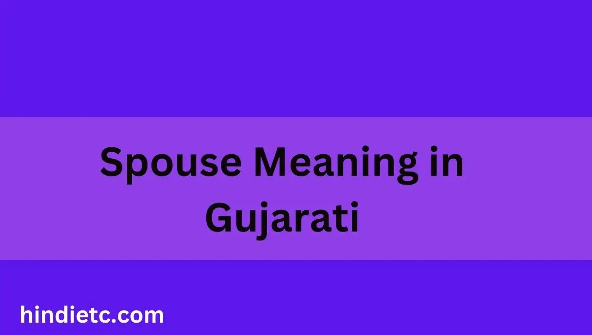 Spouse Meaning in Gujarati