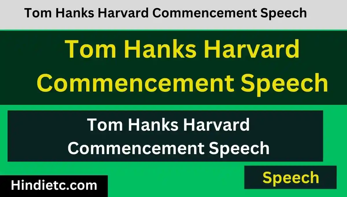 Tom Hanks Harvard Commencement Speech